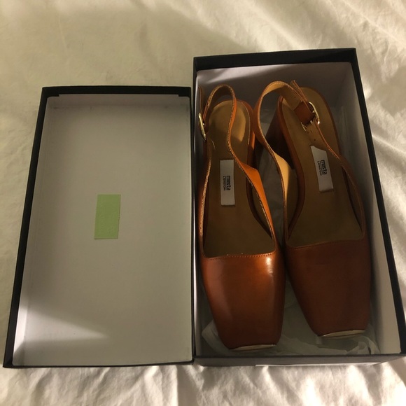 Miista Canar Brick Leather Sling Backs - Picture 2 of 6